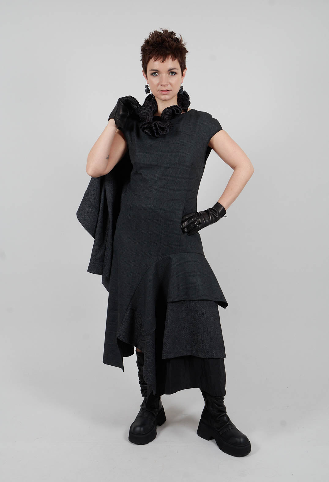 Dress Beca In Grey Black