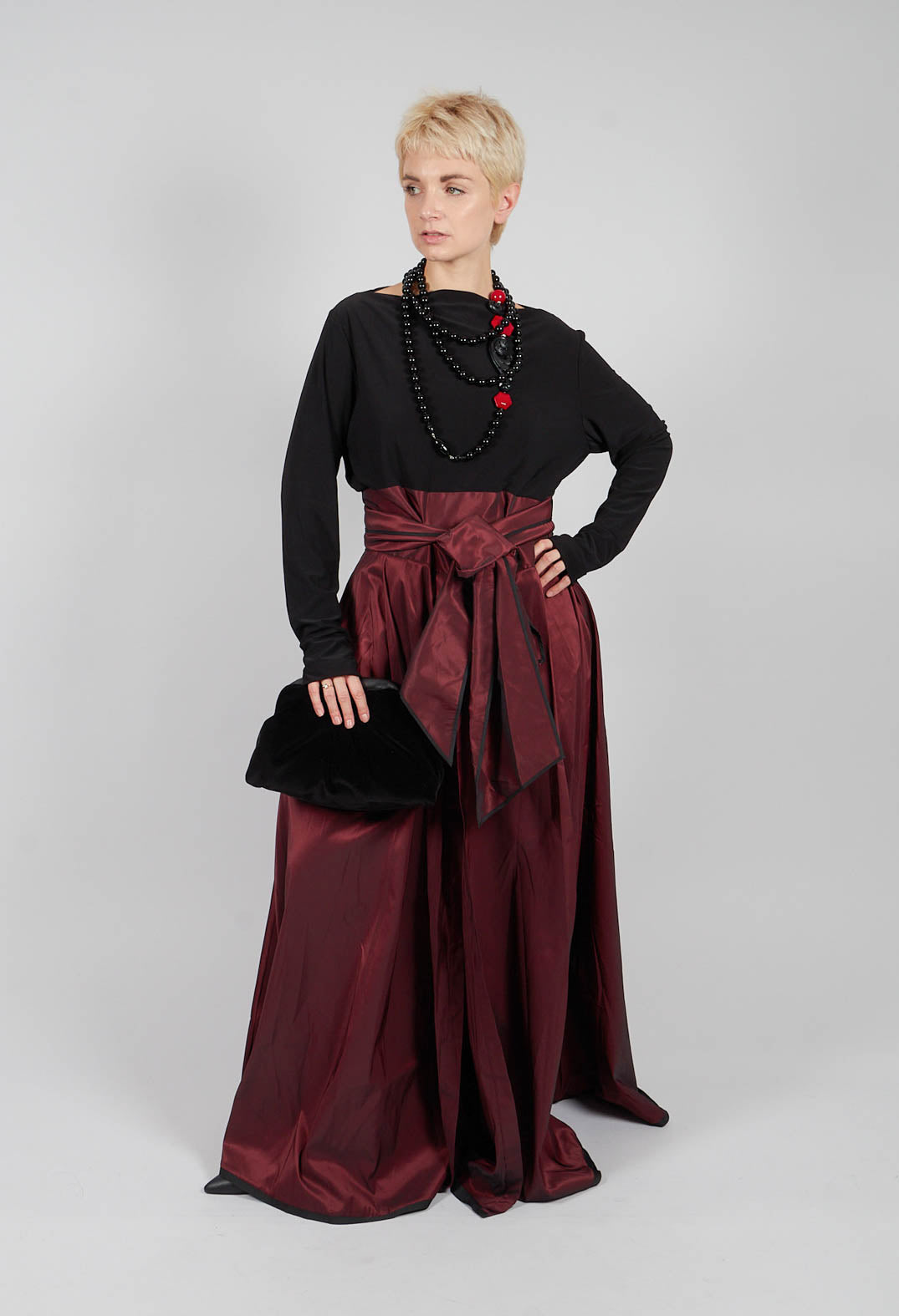 Dress Kivi2 In Black Burgundy