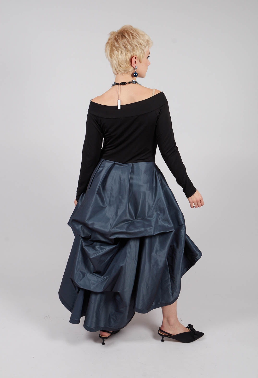 Dress Ftic9 In Black Grey Blue