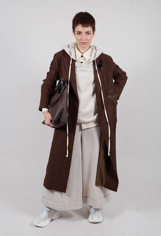 Evening Coat in Original Brown Minature Check