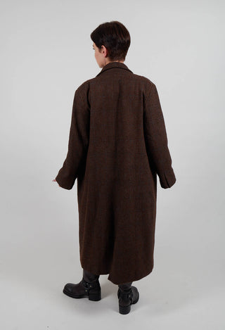 Evening Coat in Original Brown Minature Check