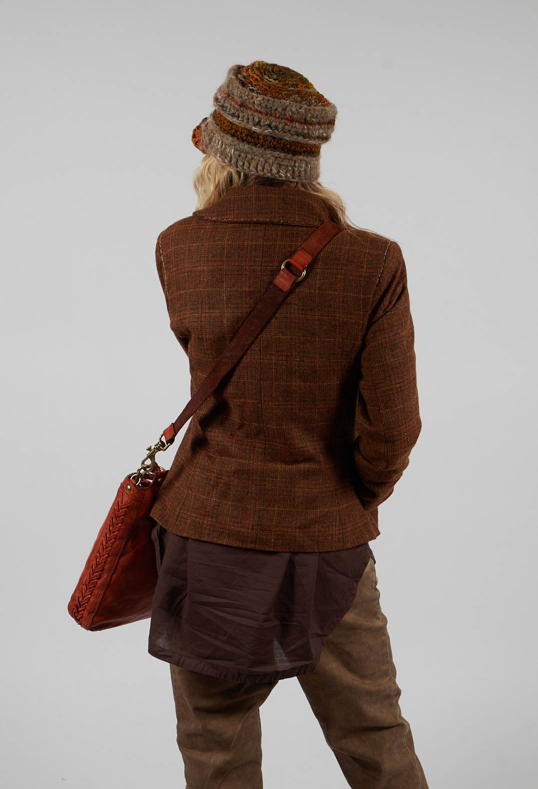 Tartan Blazer in Original Brown