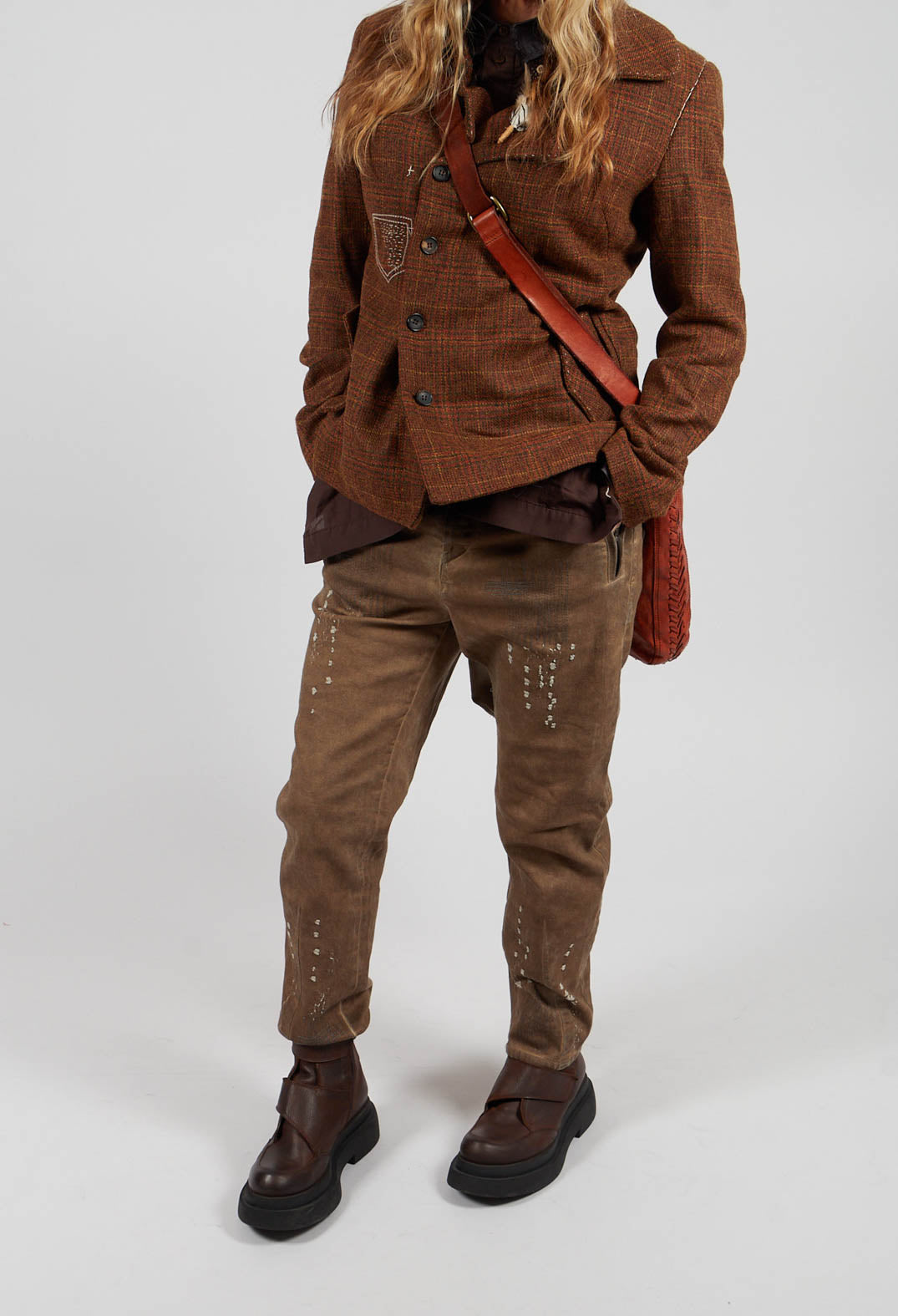 Stitch Jean Trousers in Original Brown