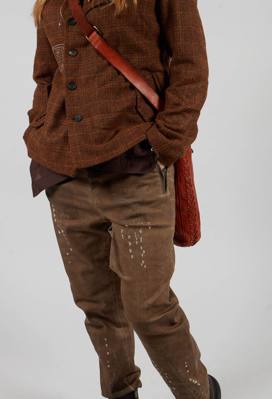 Stitch Jean Trousers in Original Brown