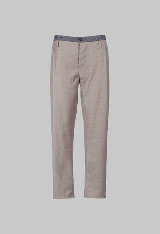 Contrast Band Trousers in Originsl Grey