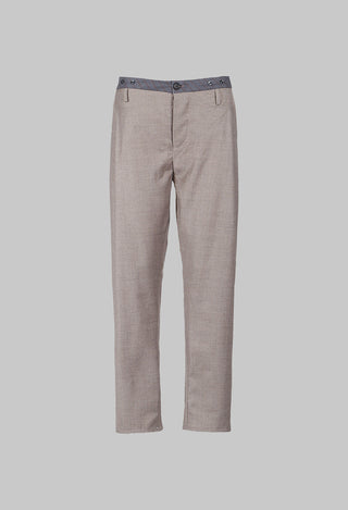 Contrast Band Trousers in Original Grey