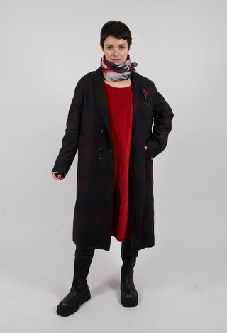 Pea Coat in Muted Tartan