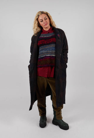 Pea Coat in Muted Tartan