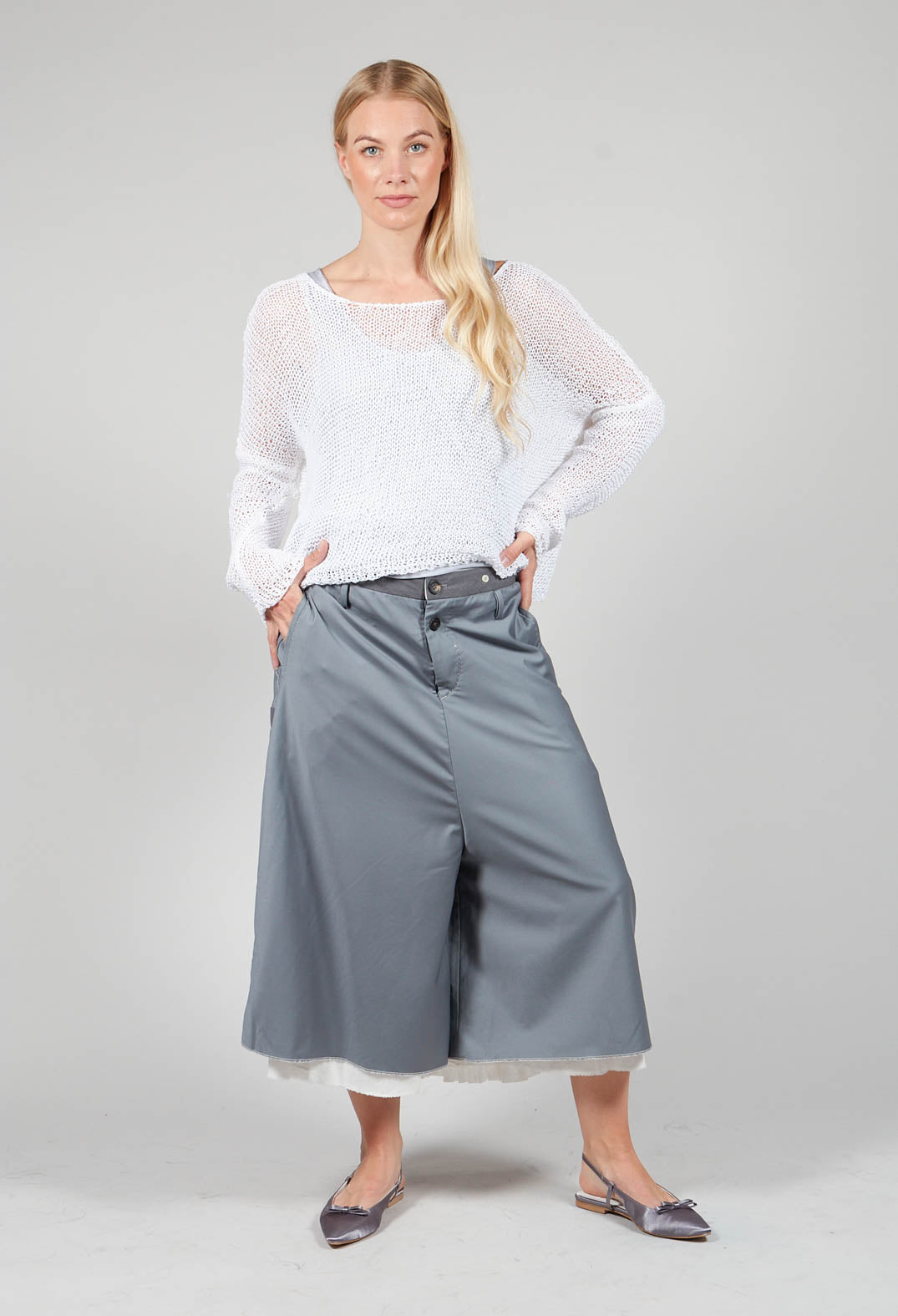 Umit Unal Frill Culottes in Original Grey | Olivia May