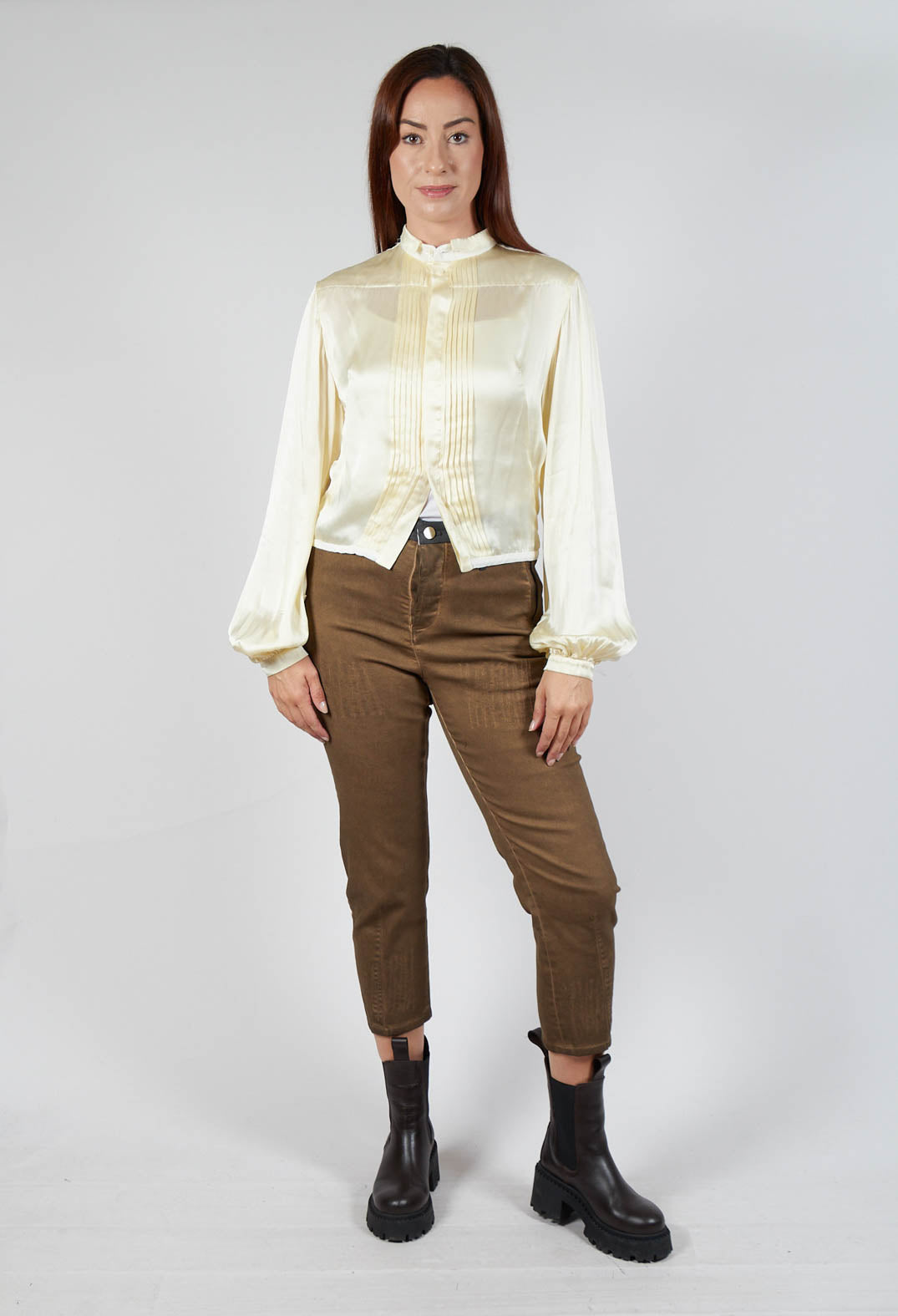 Balloon Sleeve Prairie Blouse in Original Yellow