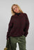 Mixed Knit Jumper in Red Anthracite