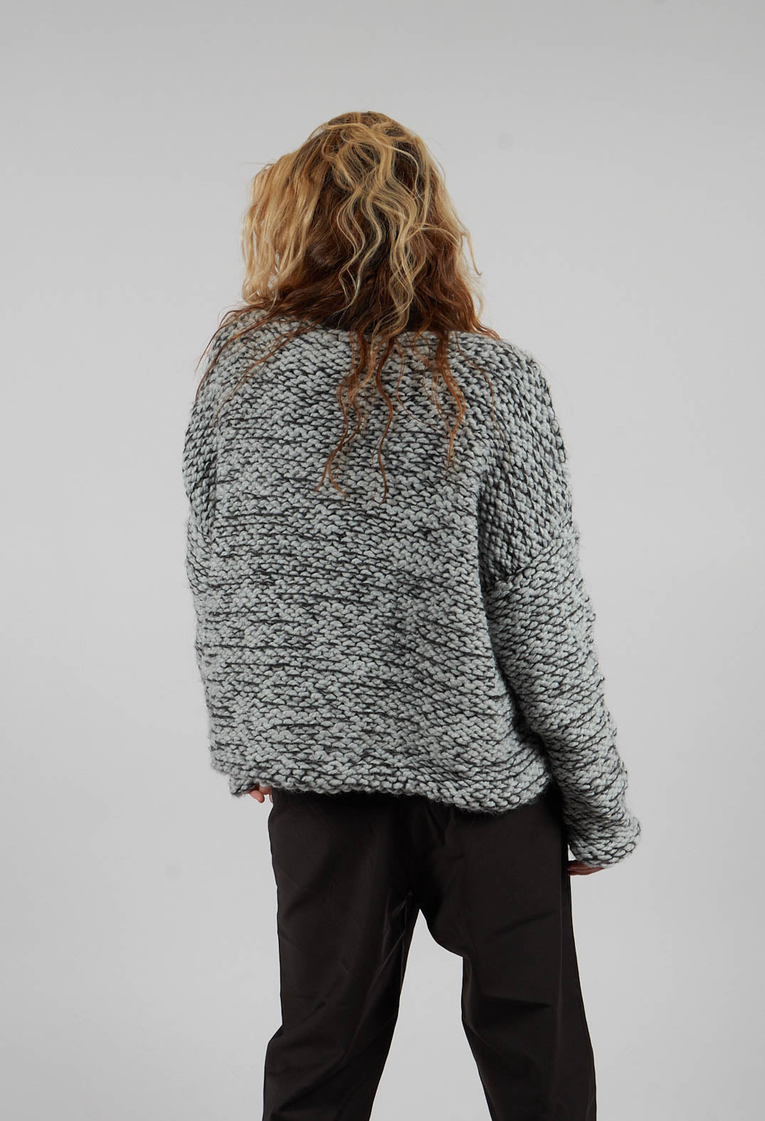 Purl Knit Jumper in Original Grey