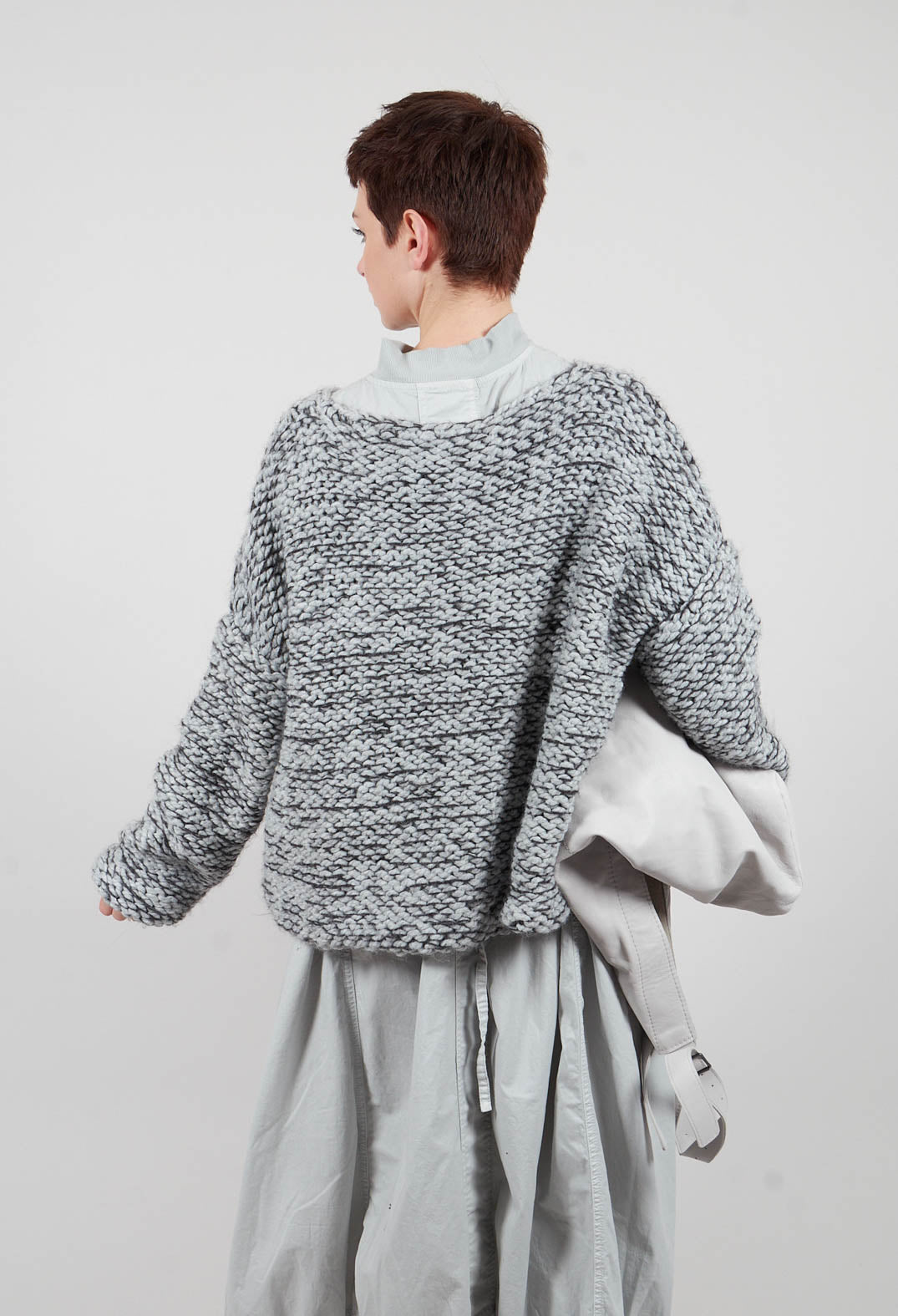 Purl Knit Jumper in Original Grey
