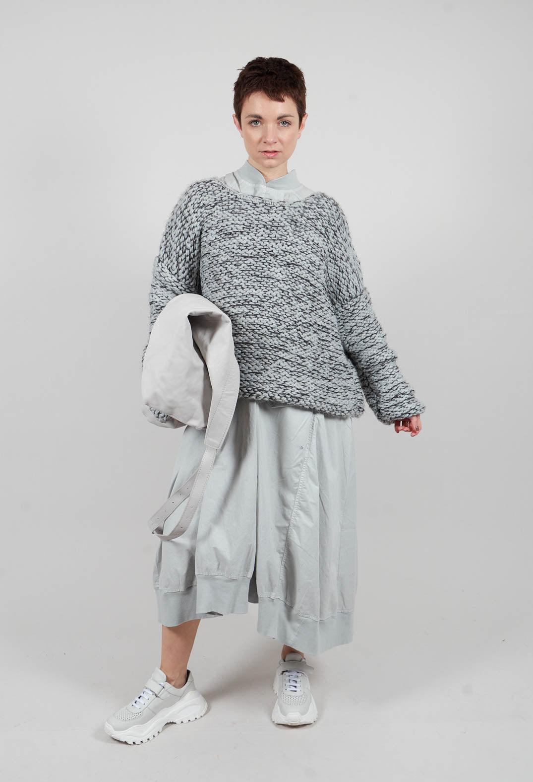 Purl Knit Jumper in Original Grey