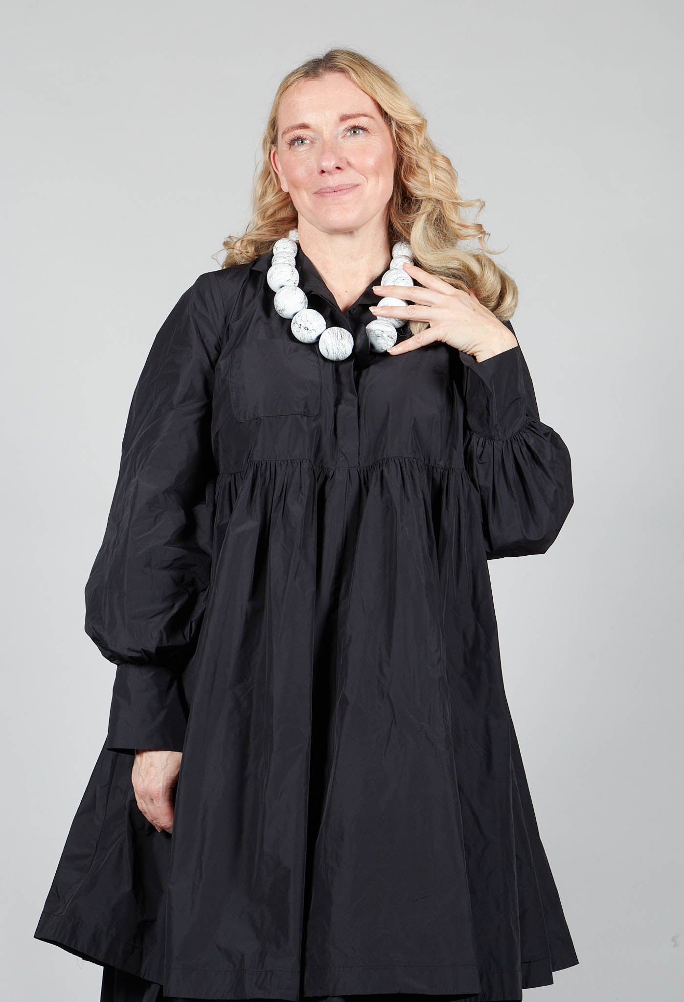 Black smock shirt best sale dress