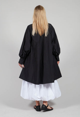 Smock Shirt Dress in Black