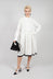 Longsleeve Smock Shirt Dress in White