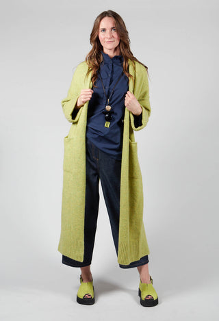 Merino Wool Overcoat in Green