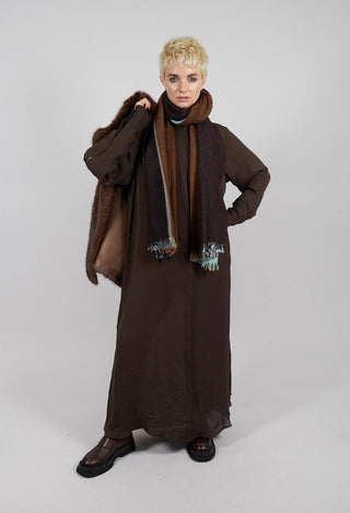 Silk Shirt Dress in Darkwood