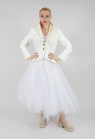 Snow White Long Blazer Tulle