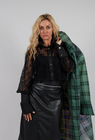 Vintage Lace Crop Shirt