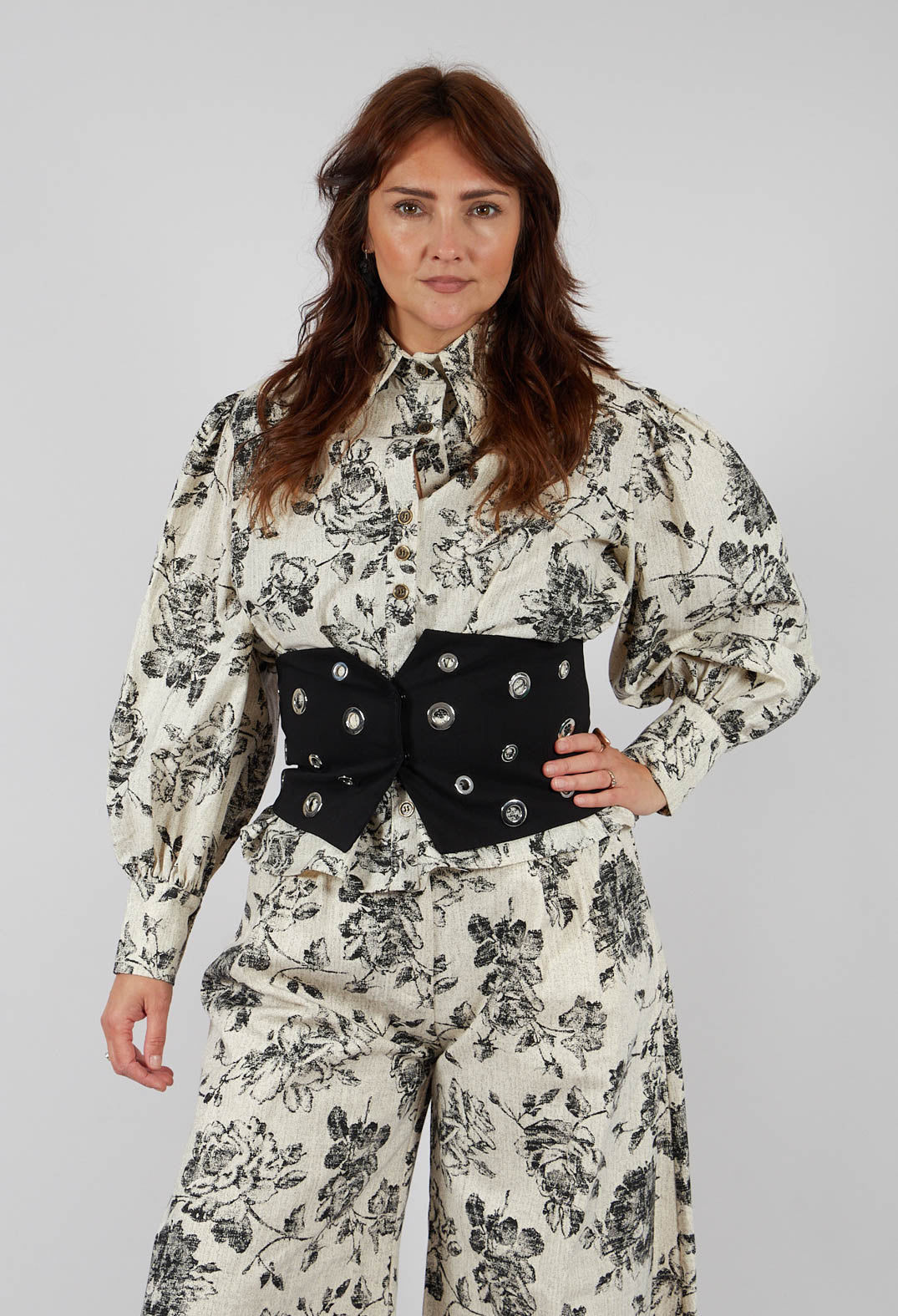 Soft Black Flower Shirt