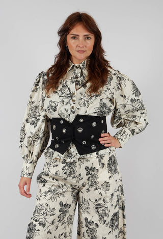 Soft Black Flower Shirt