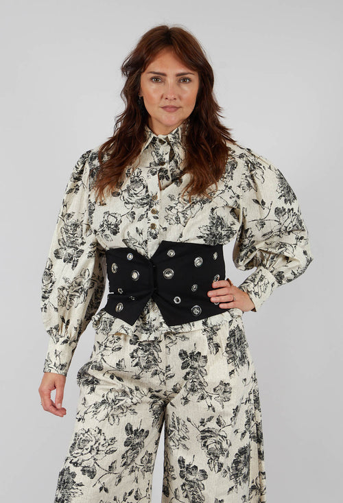 Soft Black Flower Shirt