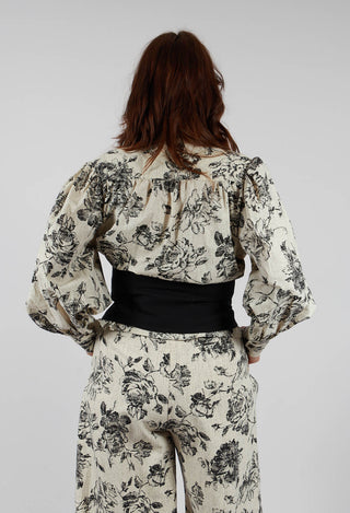 Soft Black Flower Shirt