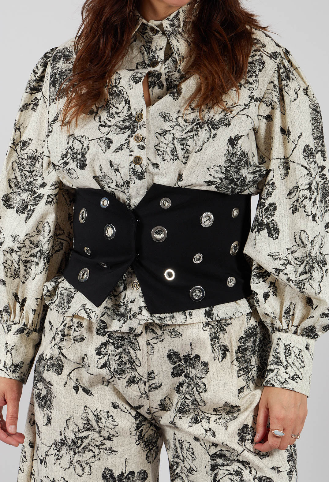 Soft Black Flower Shirt