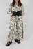 Vintage Black Flower Wide Trousers