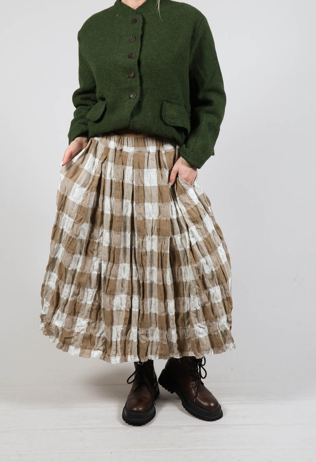 Justin Skirt in Brown Check