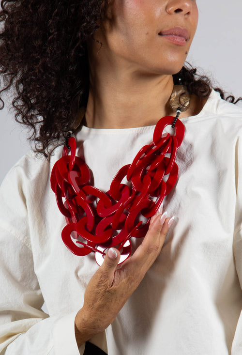 Estasi 3 Strands of Flat Chain Necklace