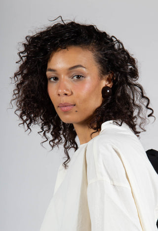 1/2 Boule Earrings in Brown