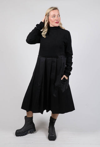 Pleated Dress in Black