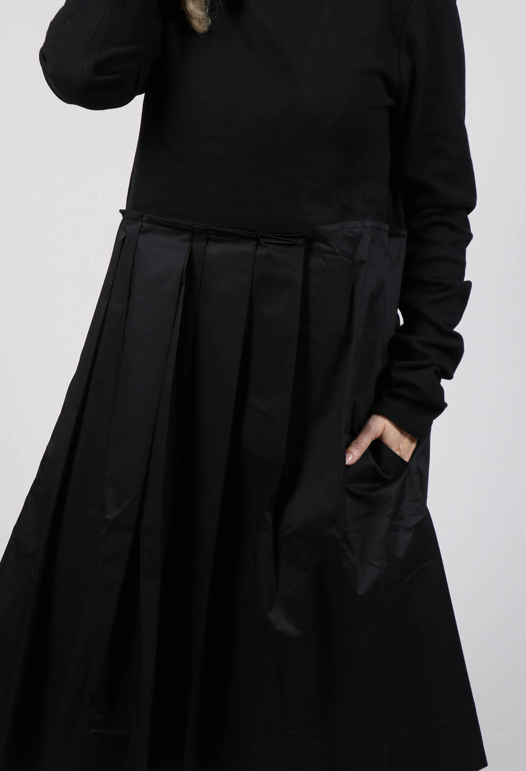 Pleated Dress in Black