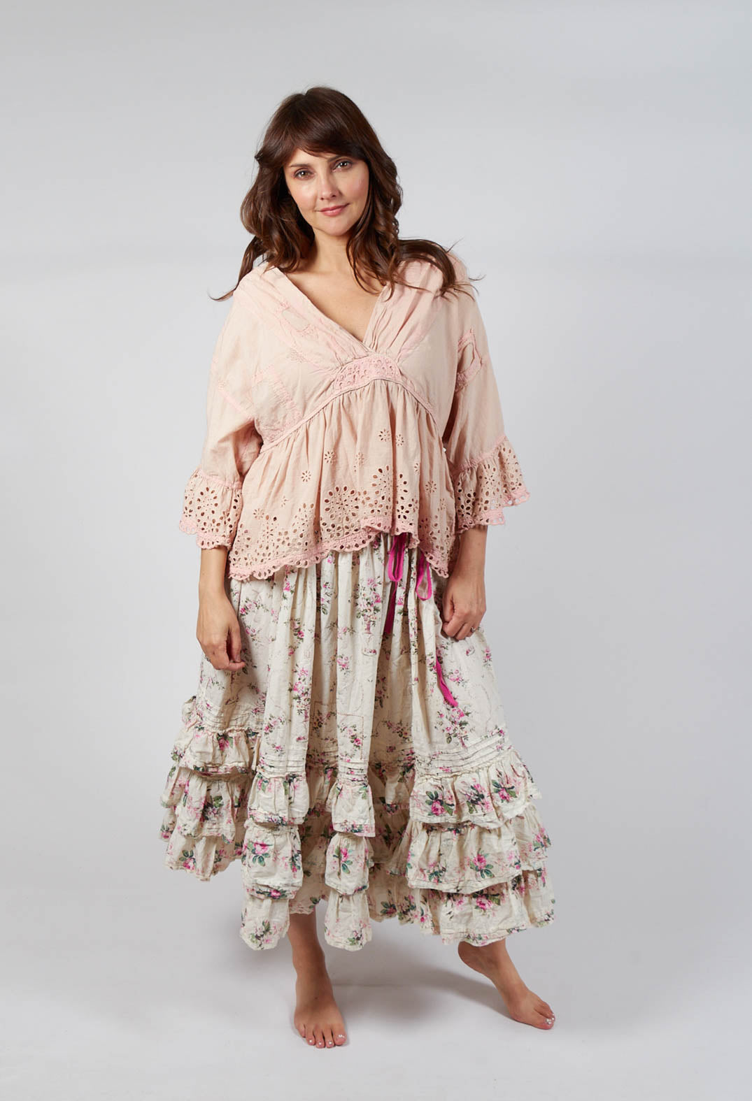 Penelope Ruffle Skirt in Idealist