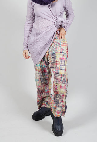 Patchwork Miner Pants in Madras Rainbow