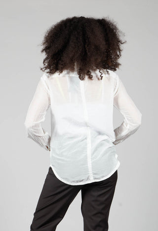 Lightweight Shirt with Stitch Detail in White