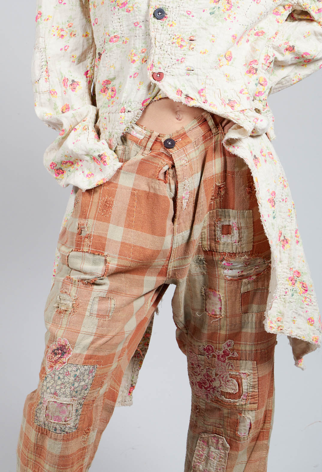 Patchwork Crossroads Pants in Carmel