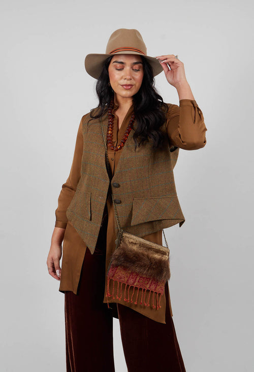 Verde Waistcoat in Brown Tweed