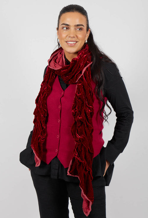 Velvet Scarf in Marone