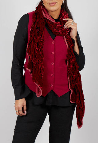 Velvet Scarf in Marone