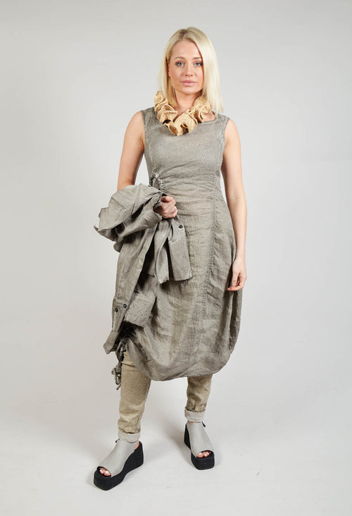 Stitch Smock Dress in Hay Cloud