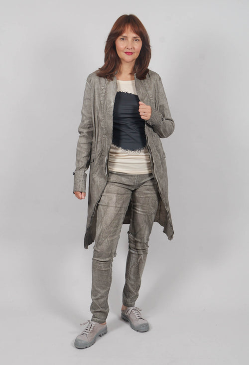 Textured Coat in Hay Cloud