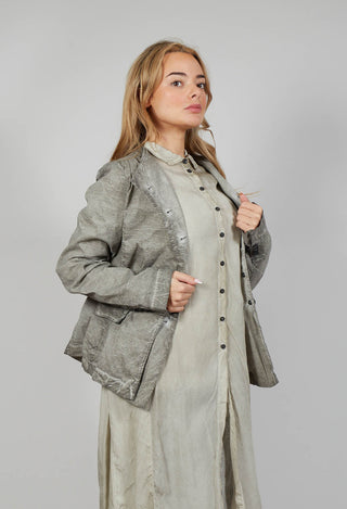 High-Neck Jacket in Hay Cloud