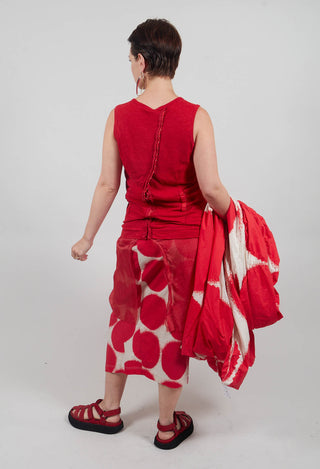 Vest with Silk Accent in Rose Cloud