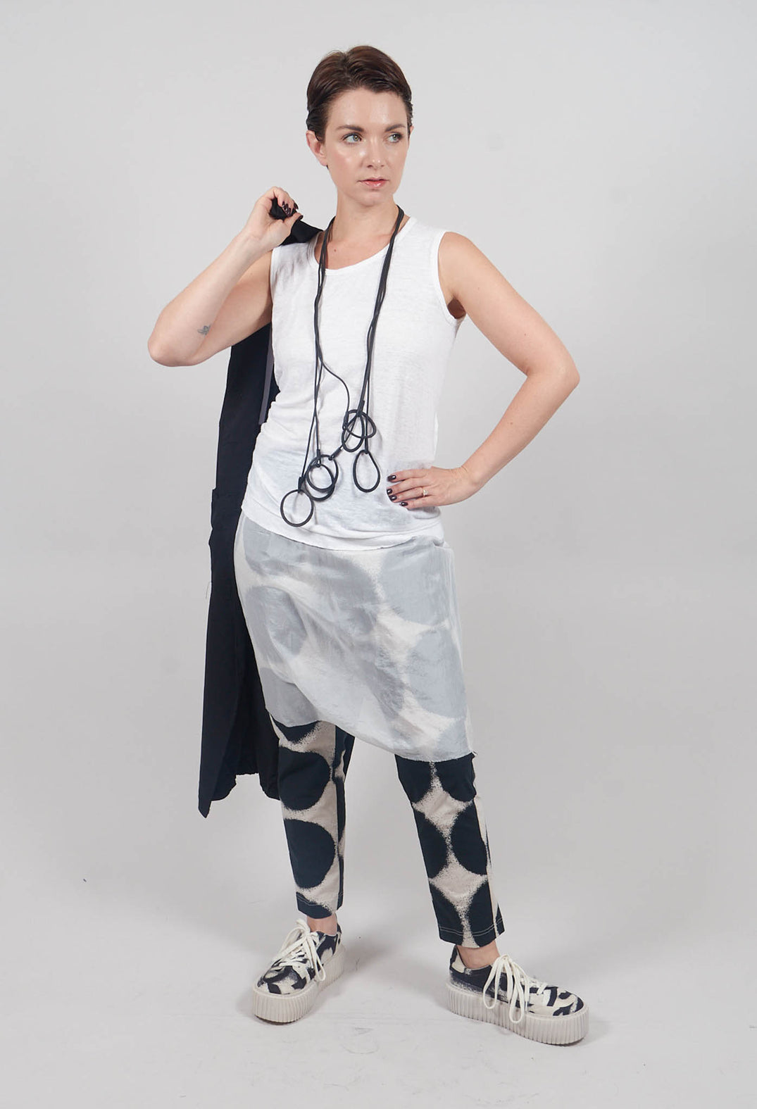 Vest with Silk Accent in Callas