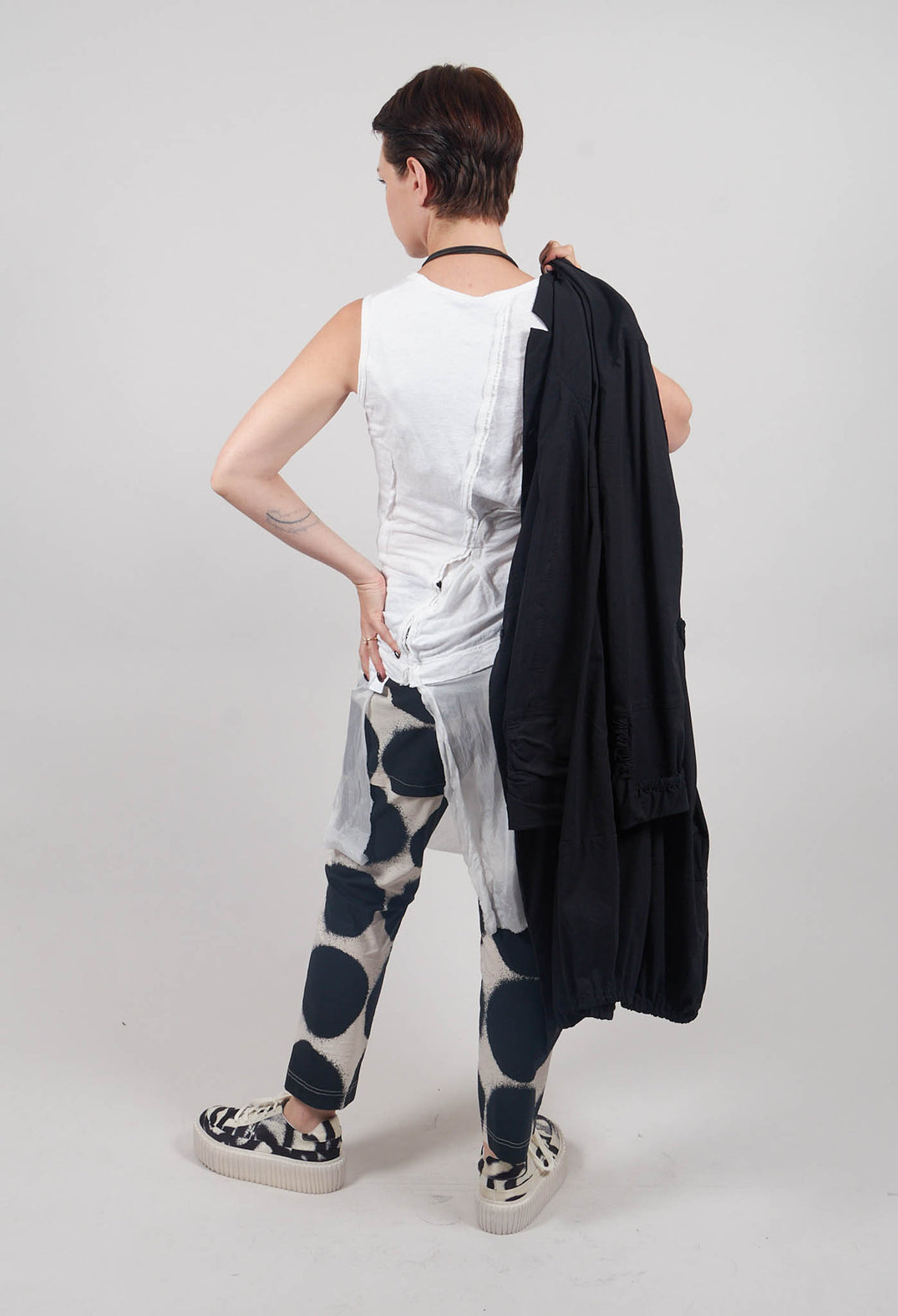 Vest with Silk Accent in Callas