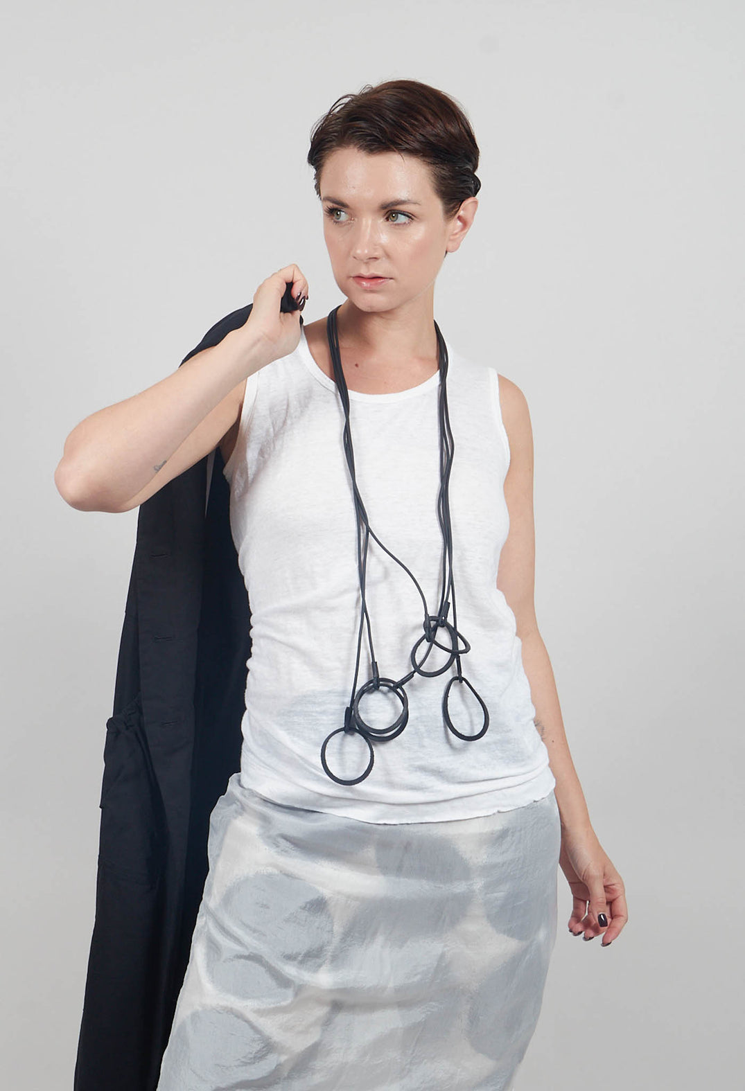 Vest with Silk Accent in Callas